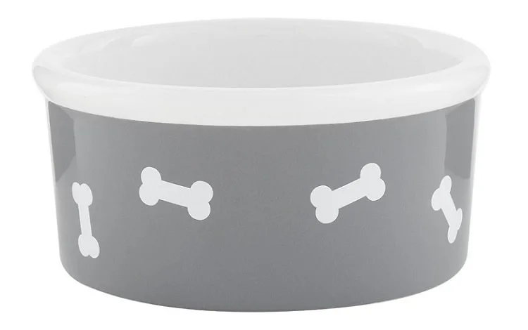 8 Best Dog Bowls for German Shepherds in 2022 14 Signature Housewares Bones Non-Skid Ceramic Dog Bowl Review
