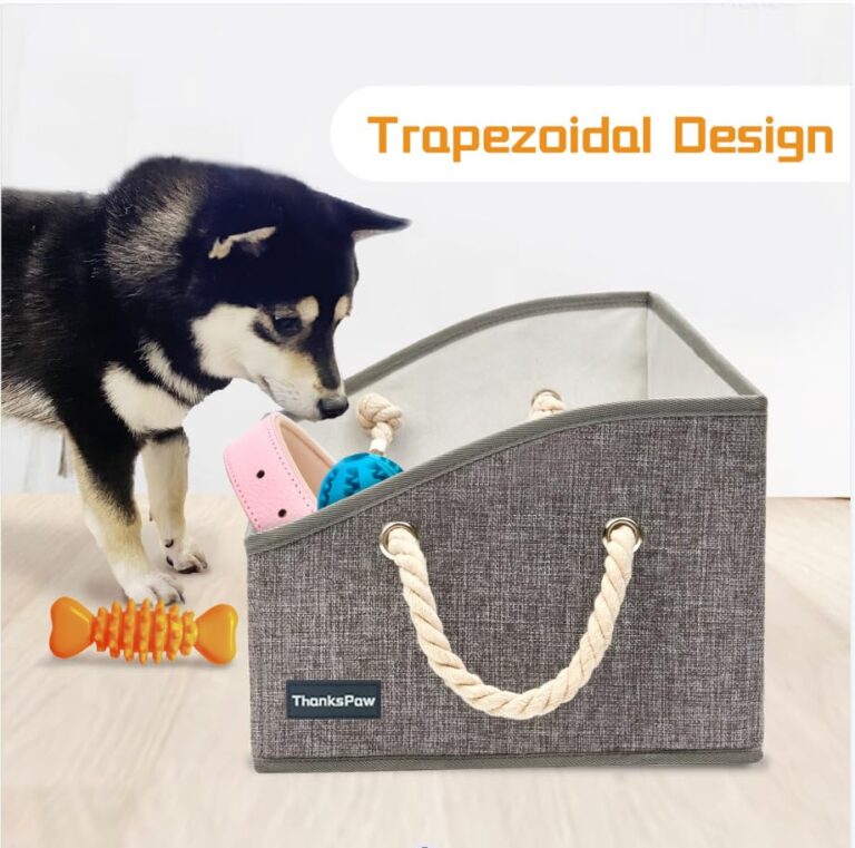 Collapsible Dog Toy Storage with Handle | Anything German Shepherd